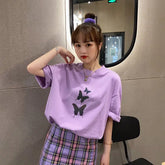 Three Reflective Butterfly Oversized T-Shirt